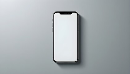 Modern Smartphone with Blank Screen on Minimal Grey Background &ndash; Mockup for App, UI, or Website Presentation