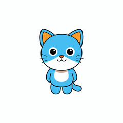 cartoon characters of baby Cat isolated on white background