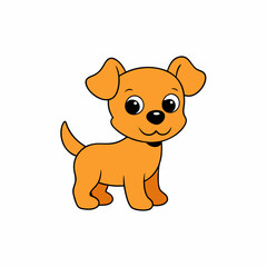 cartoon characters of baby Dog isolated on white background