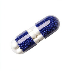 Capsule with colorful beads