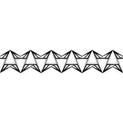 Fototapeta premium Geometric Star Chain in Black and White, Minimalist Design