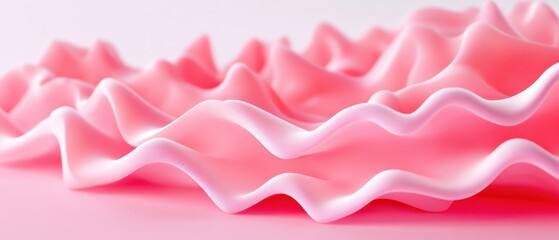 Pink abstract wavy surface