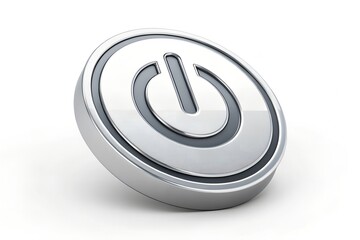 Power Button: A close-up shot of a metallic power button, with its familiar symbol standing out, representing control and activation.