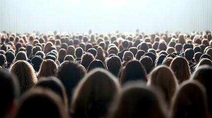 Obraz premium Large Audience Back View at Event