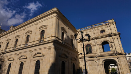 Archive of the Indies building facade in Seville, Spain