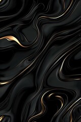 Fototapeta premium Abstract black and gold marble texture. Elegant, luxurious background. Perfect for design projects.