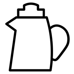 Drink Jug Water Line Icon