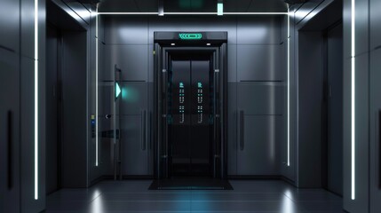 Modern elevator interior design commercial building