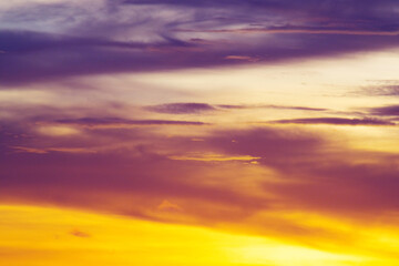 sunset in the sky