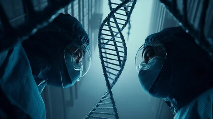 Scientists Analyze DNA Structure in Hospital Laboratory Setting Generative AI - Powered by Adobe