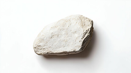 Obraz premium Light Gray Rock Specimen On White Background