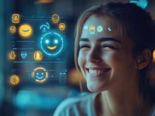 A developer testing an emotion recognition AI for customer service applications, Emotion AI, Insightful and responsive