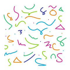 A group of colorful lines