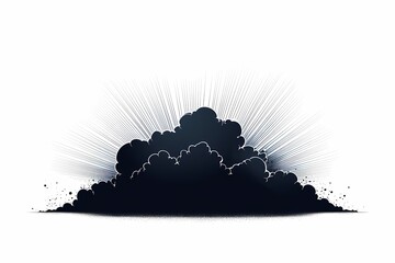 Dramatic Stormy Sky. Black Clouds and Sunlight Burst in a Dark Atmosphere - Abstract Cloudscape and Nature Mood Artwork
