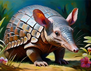 &Ouml;lgem&auml;lde G&uuml;rteltier 