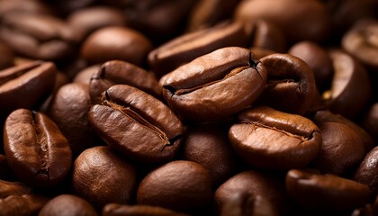 Obraz premium Coffee beans closeup background
