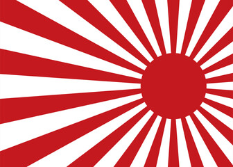 Japanese vintage rising sun vector illustration
