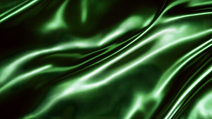 Obraz premium Elegant Green Silk Fabric Drape Texture Background