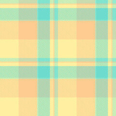 Micro check textile plaid, checking pattern vector texture. Eps tartan background fabric seamless in yellow and orange colors.