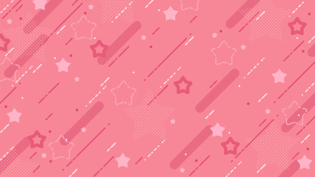 Fototapeta ポップでかわいいパステルカラーの星柄背景