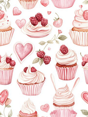 Naklejka premium set of cupcakes