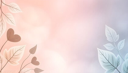 abstract floral background with leaves