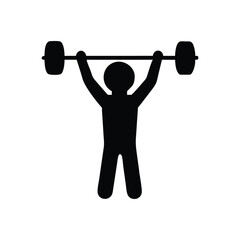 Weightlifting Silhouette Vector Icon