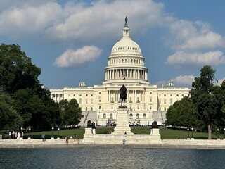 U.S. Capitol in Washington D.C. on Capitol Hill, overlooking the National Mall, home to the House...