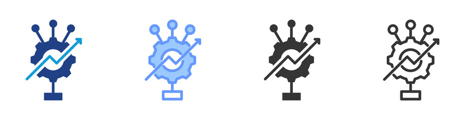 Performance Method icon set multiple style collection