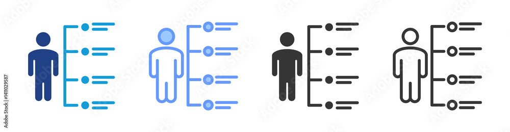 Poster Skill Assessment icon set multiple style collection