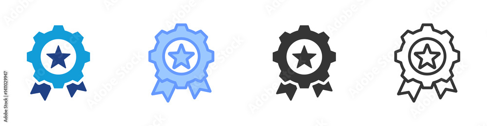 Poster Quality icon set multiple style collection