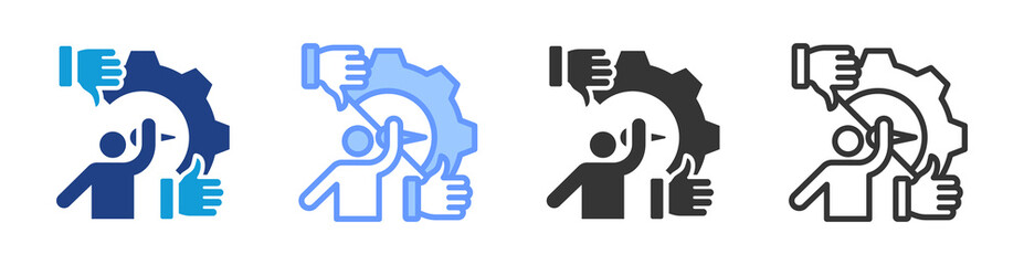 Performance Measurement icon set multiple style collection