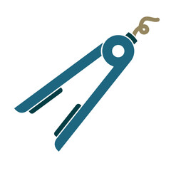 hair straightener icon, simple flat style, illustration, logo sign symbol pictogram template, for ui or ux isolated on white for mobile app, editable