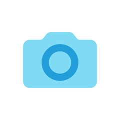camera icon, simple flat style, symbol vector illustration sign logo template pictogram, for ui or ux isolated on white for mobile app, editable	