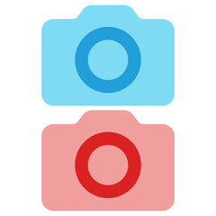 camera icon, simple flat style, symbol vector illustration sign logo template pictogram, for ui or ux isolated on white for mobile app, editable	