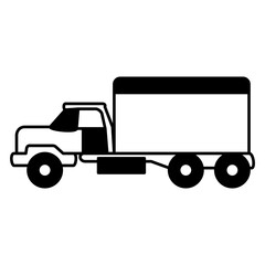 cargo truck icon, simple flat style, illustration, logo sign symbol pictogram template, for ui or ux isolated on white for mobile app, editable