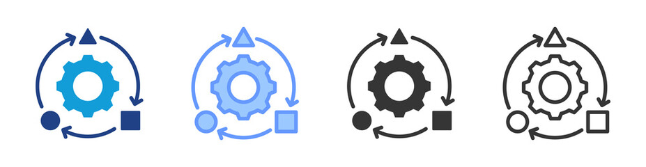 Change Management icon set multiple style collection