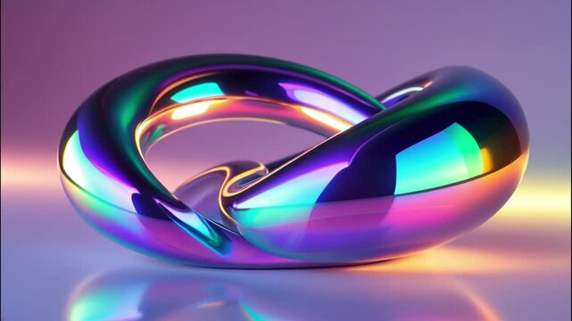 A seamless, loopable animation of a futuristic 3d infinity logo