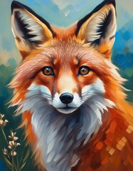 Obraz premium Ölgemälde Fuchs