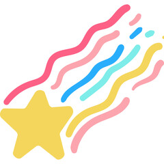 Colorful Shooting Star