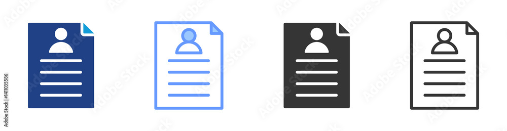 Poster Data Subject icon set multiple style collection