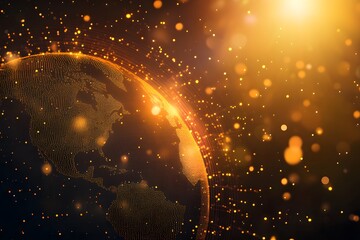 Global network connection world map , Generative AI