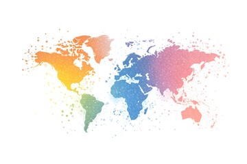 Obraz premium Global network connection world map , Generative AI