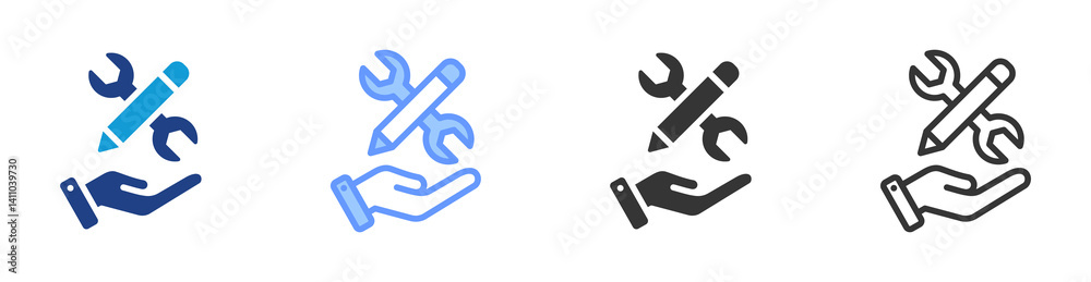 Poster Skill icon set multiple style collection