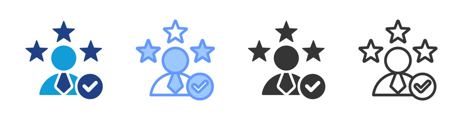 Expertise icon set multiple style collection