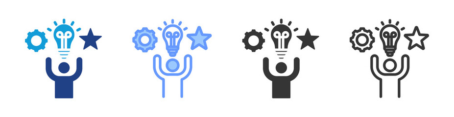 Acquire icon set multiple style collection