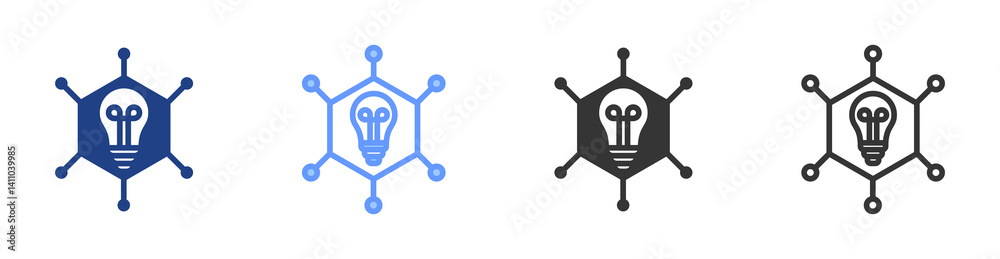 Poster Insight icon set multiple style collection