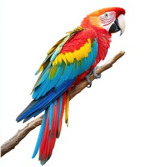 Fototapeta premium Colorful parrot perched on a branch (1)