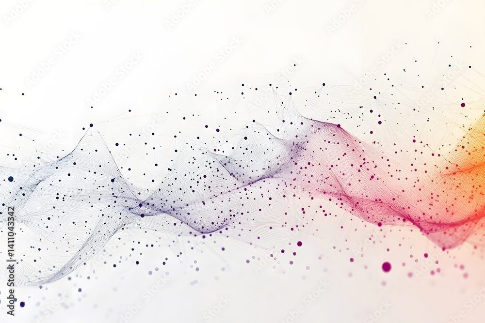 Wall mural global network connection world map , generative ai