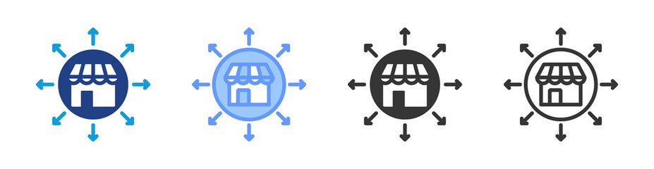 Expansion icon set multiple style collection